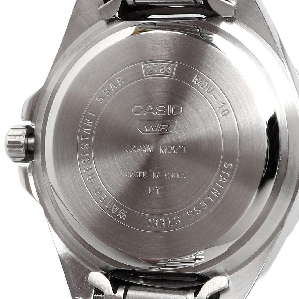 Casio Standard Analog Watch MDV-10D-2A1V for Boys, Women, and Girls, Blue-Green Metal Band, International Model [Parallel Import]