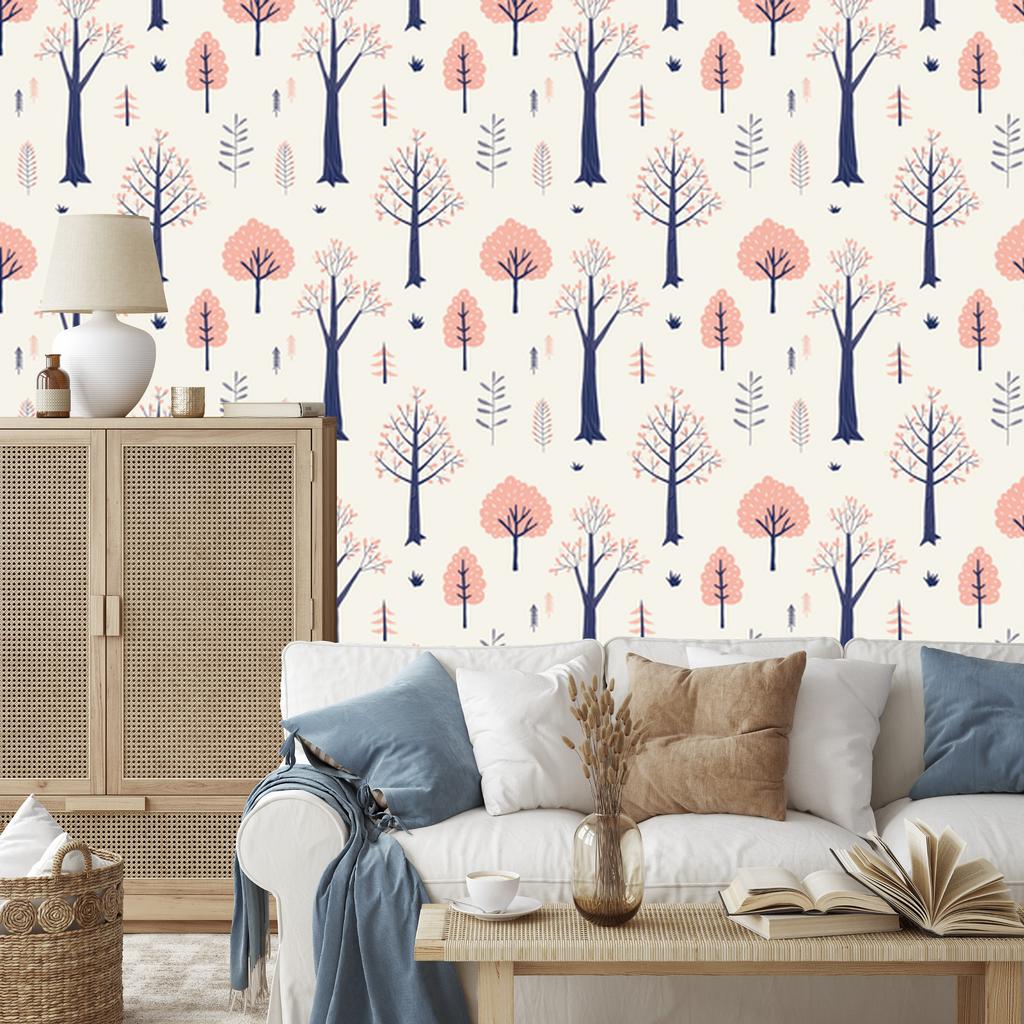 Autumn Landscape Wallpaper In Scandinavian Style 50x1000