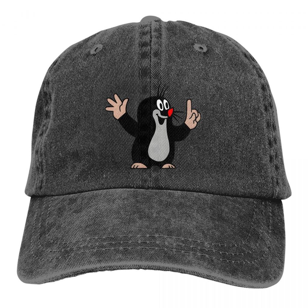 Happy Finger Krtek The Mole Cartoon Unisex Baseball Cap Washed Cotton Cap Vintage Casual Outdoor Sports Hat