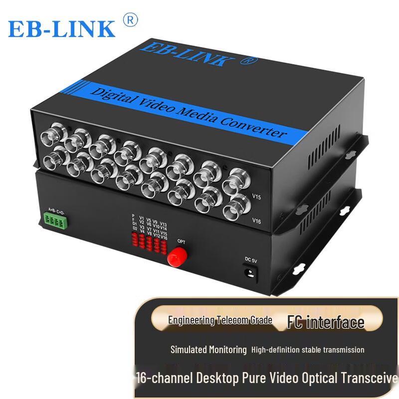 EB-LINK Engineering-Grade Video Fiber Optic Transceiver