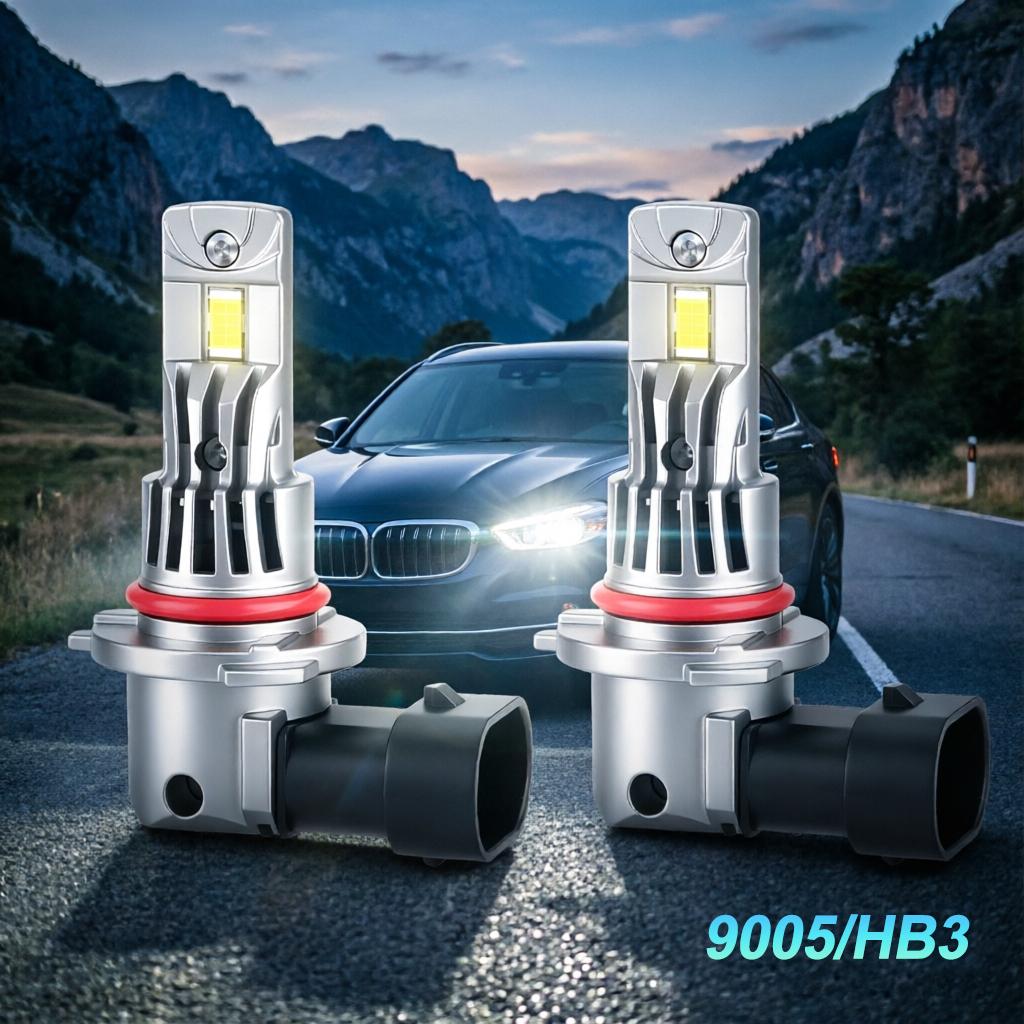 2PCS Upgrade 9005 LED Bulbs 30000LM Brightness HB3 Bulbs 6500K White Plug&Play Replacement Headlight Bulb Quick Installation