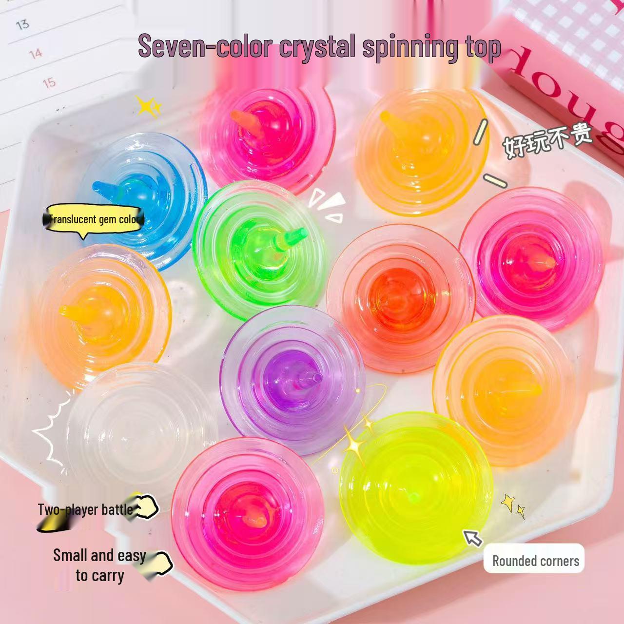 Mini Transparent Plastic Gyroscope Toy - Creative Gift for Children & Kindergarten Prizes
