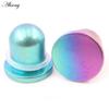 Alisouy 1PC Titanium Gradient Barevný válec Náušníky Kuželové špunty Tunel Expander Nosítka Náušnice Piercing Body šperky