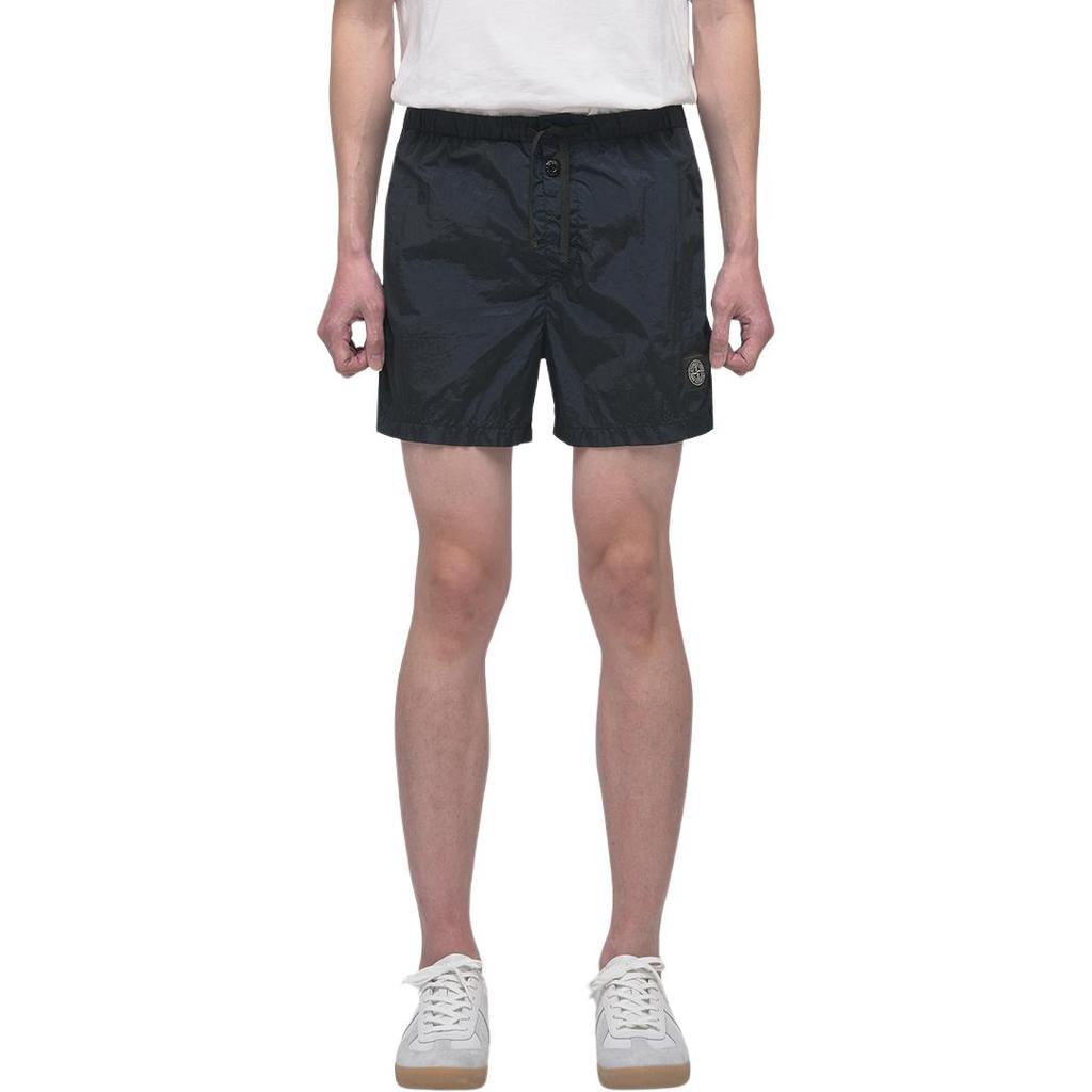 Stone Island Solid Color Logo Button Drawstring Short Swim Shorts Men swimwear 7615B0643-V0020