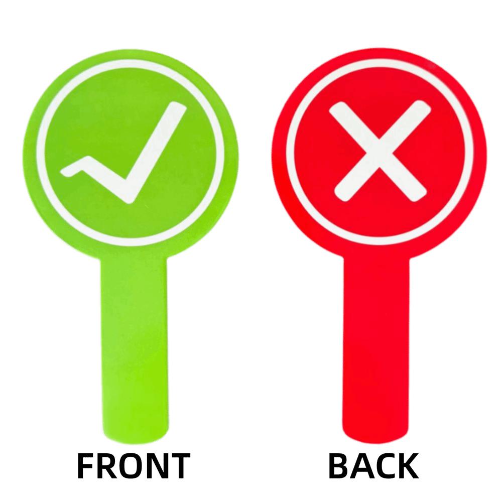 

Incorrect Side Yes No Paddles Correct Side Response Signs Audience Voting Paddles Family Judge 1PC
