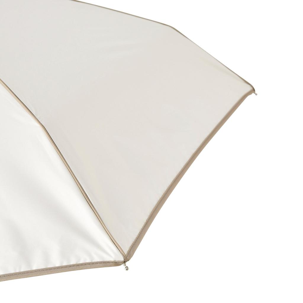 Francfranc Compact Piping Folding Sun and Rain Sunshade Umbrella, 47cm, Ivory, Umbrella, Lightweight,