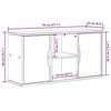 VidaXL TV Cabinet ODDA White 79x24x40.5 Cm Solid Pine Wood, TV Stand, TV Buffet, Multimedia Cabinet, TV Bench, Hi-fi Cabinet, 4103604