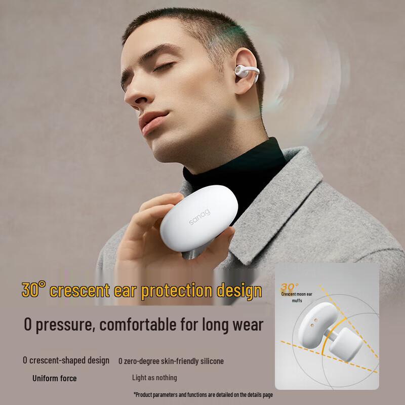 SANAG B56 Clip-On Bone Conduction Bluetooth Headphones