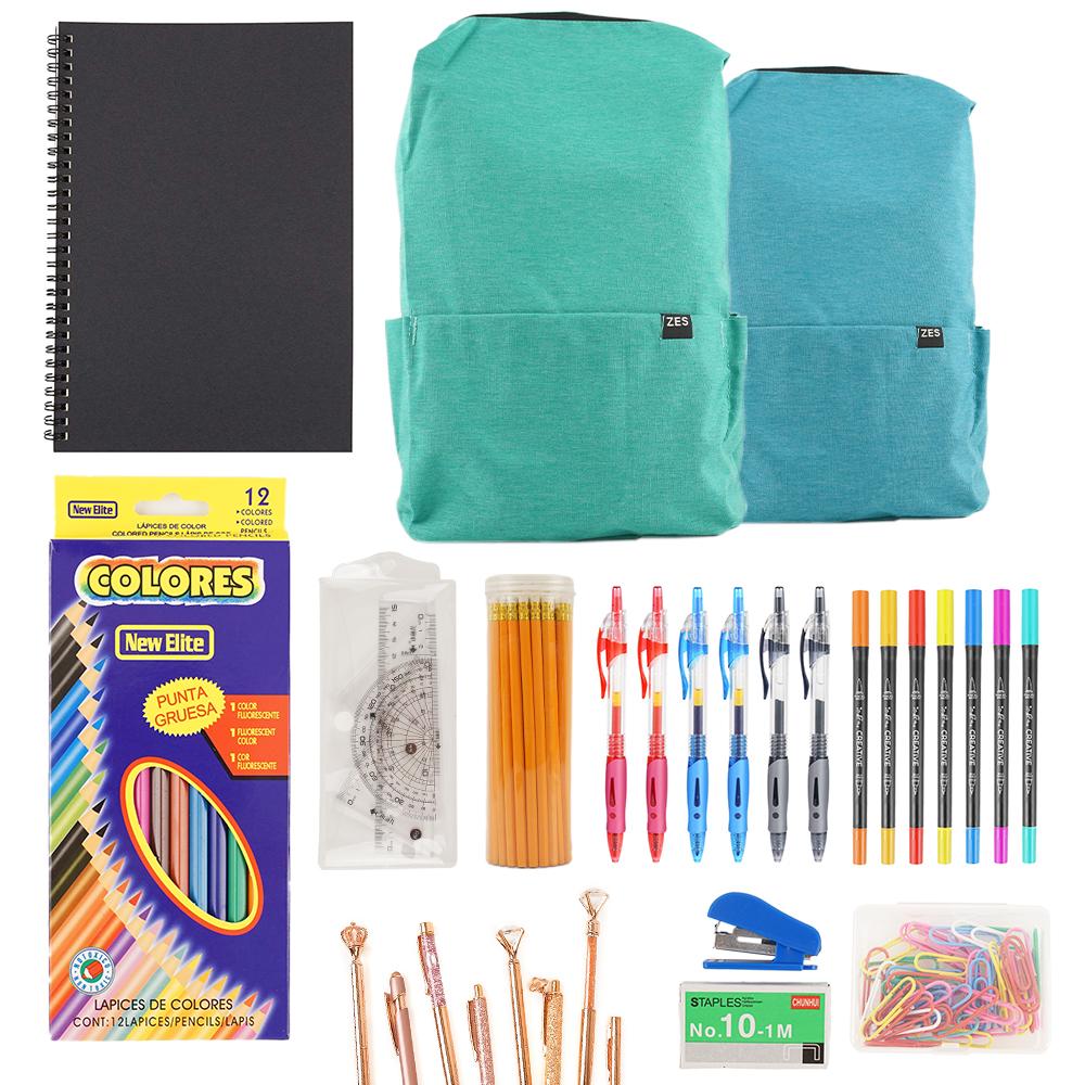 Wholesale China Supplies Professional Stationery Stationeries Office Items Eraser School Kids Stationery Set for Student зелёный