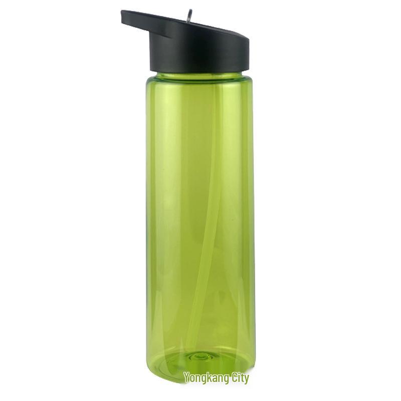 750ml Outdoor Sports Water Bottle with Handle, Plastic Straw Cup, PS Space Design, In Stock