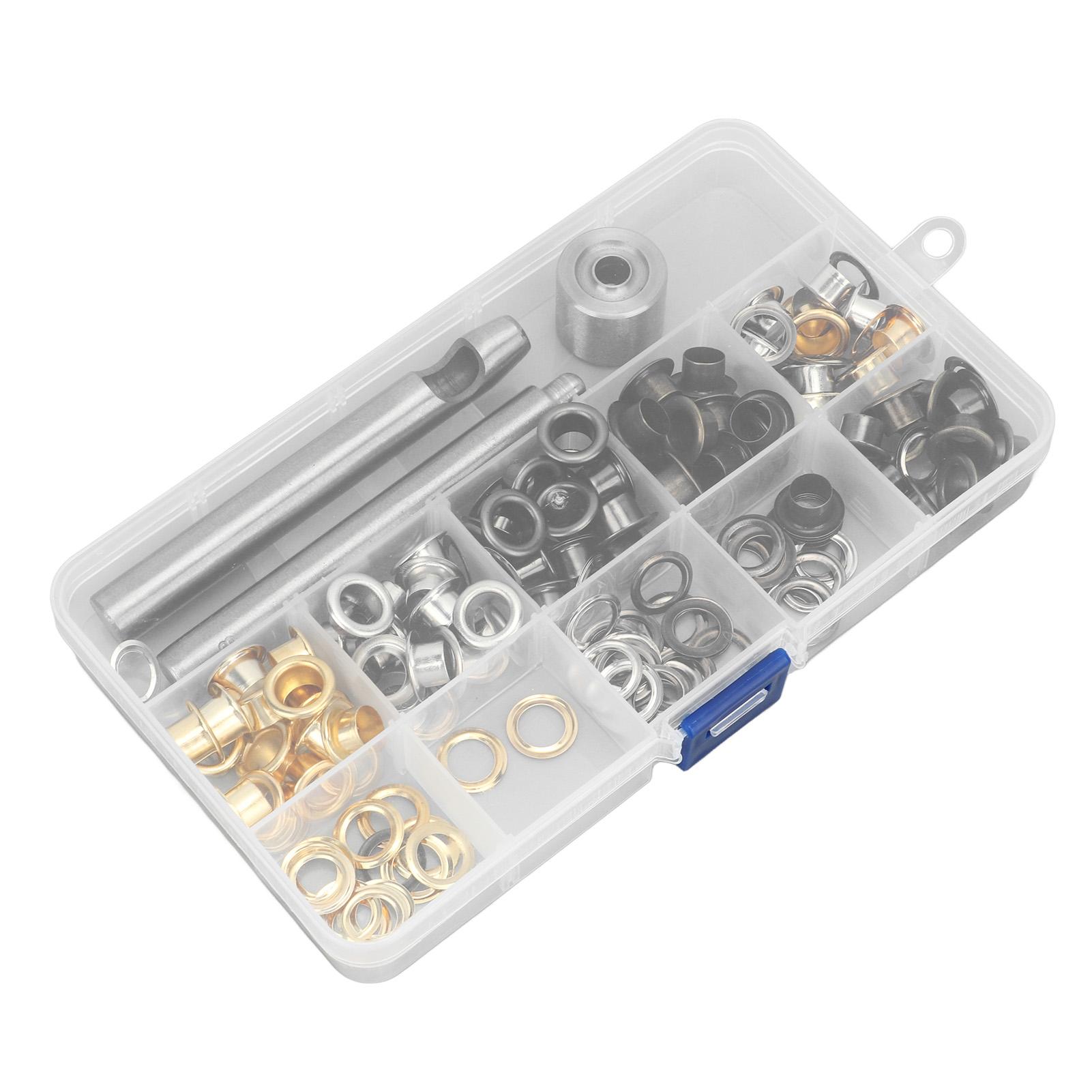 

Комплект люверсов 8 мм с 160 металлическими люверсами, 4 цвета, комплект кожаных люверсов для защиты от ржавчины