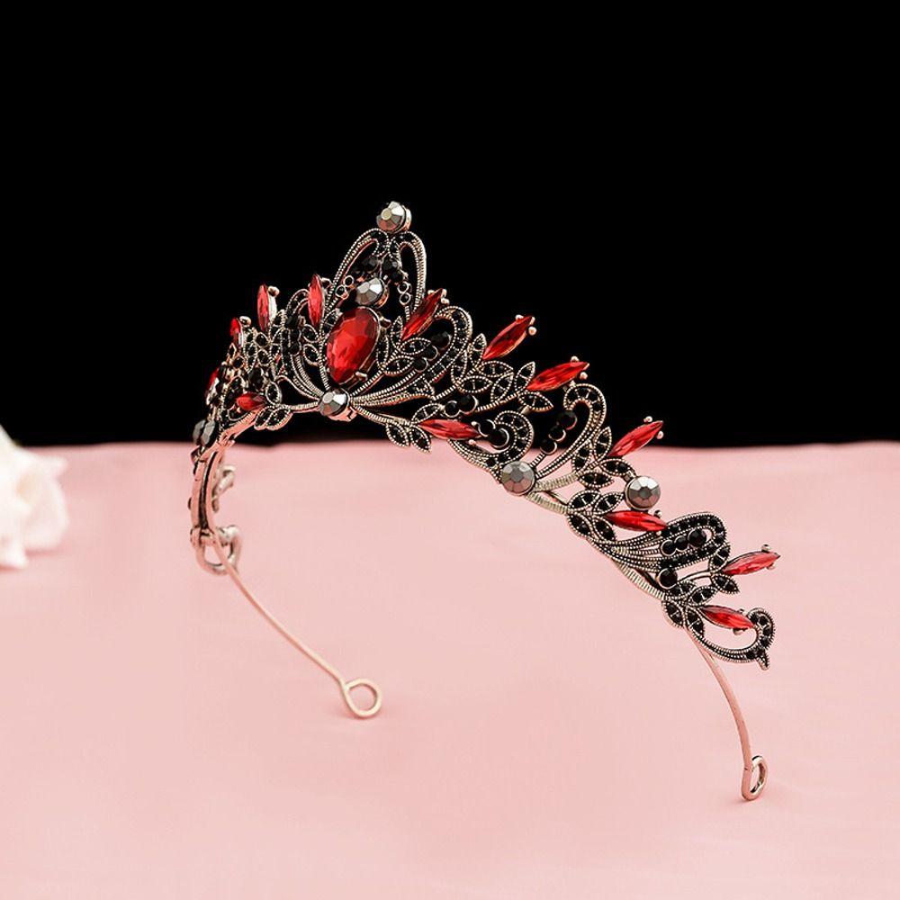 Zinc Zinc Alloy Queen Rhinestone Crystal Korean Style Headband Women Hair Accessories Bride Crown Tiara