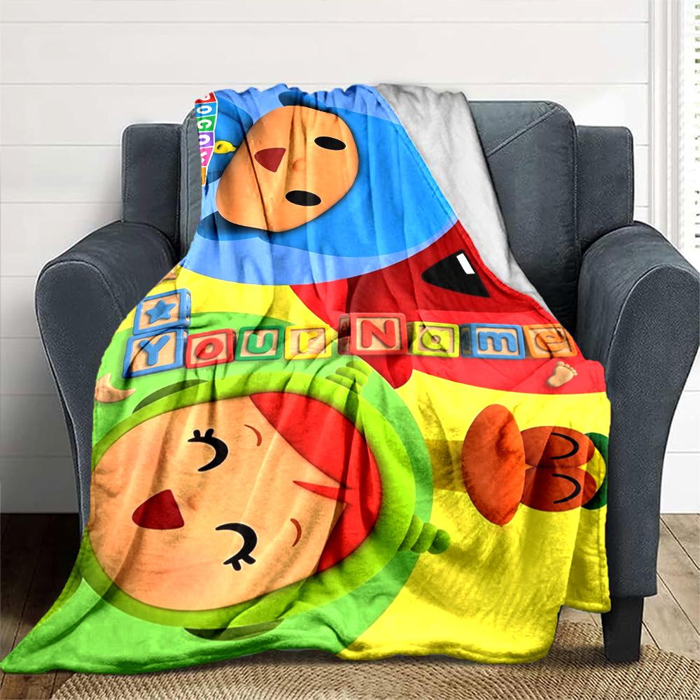 Pocoyo Personalized Text Blanket Throw Personalized Blanket Durable Comfort Throw For Sofa Seaside Office Chair Chair Four Seasons Multipurpose