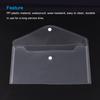 12Pcs A4 Size Plastic File Folders Clear Envelopes Document Organizer with Snap Button PP File Bags for Home Office Stationery