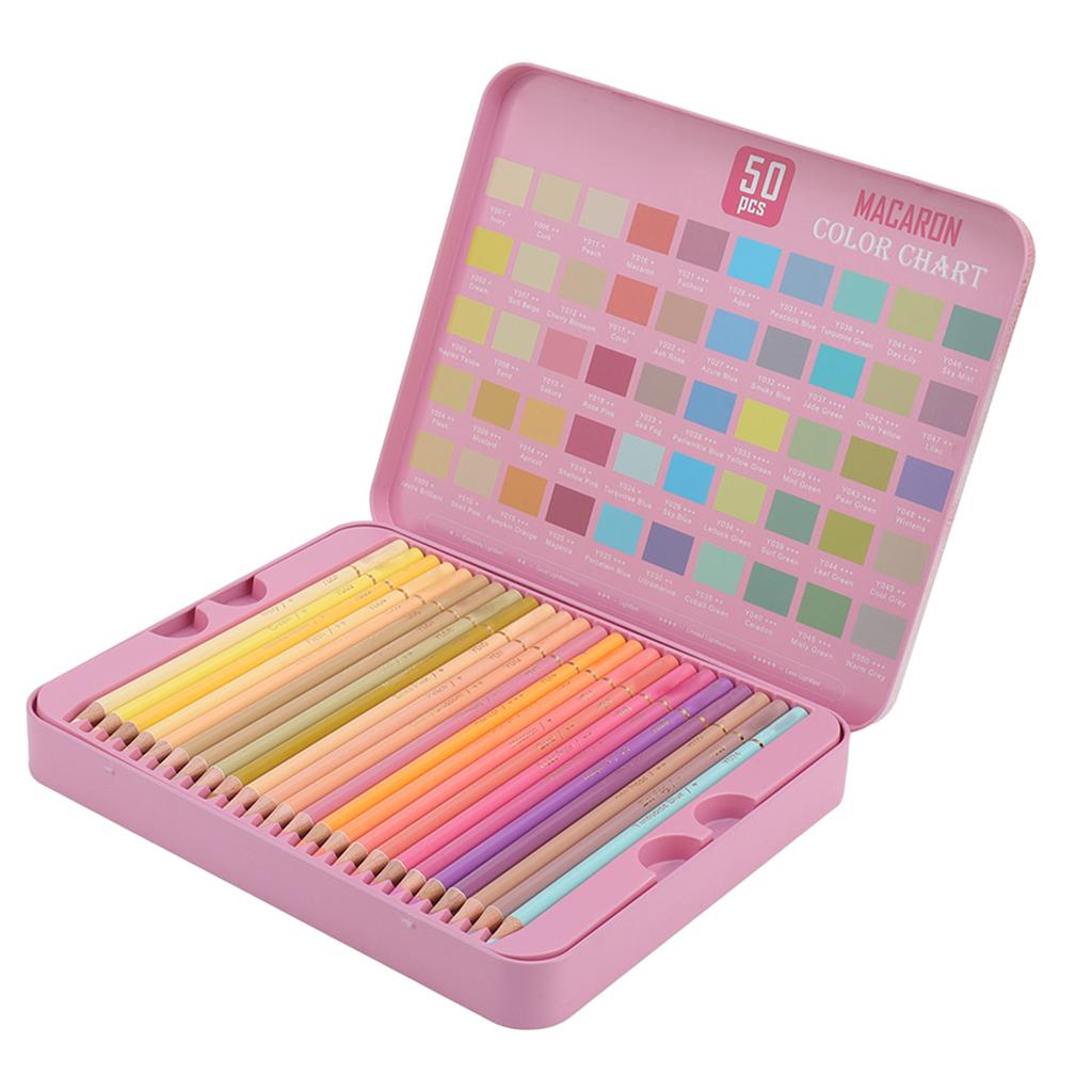 Lápis de Cor 50 Cores Material Chopo Conjunto de Lápis de Esboço Portátil para Escrever Desenhar Colorir Fazer