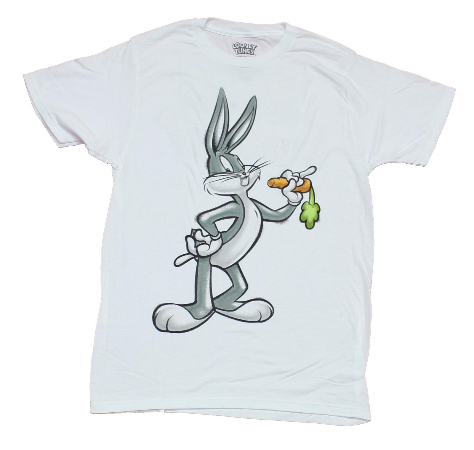 Bugs Bunny Mens T-Shirt - Chomping Carrot Pose Image S