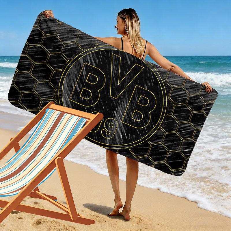 BVB Print Beach Towel, Large Soft Quick Dry Towel for Beach Camping Swimming