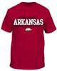 Arkansas Razorbacks Men's Cardinal College Stadium Short Sleeve Shirt