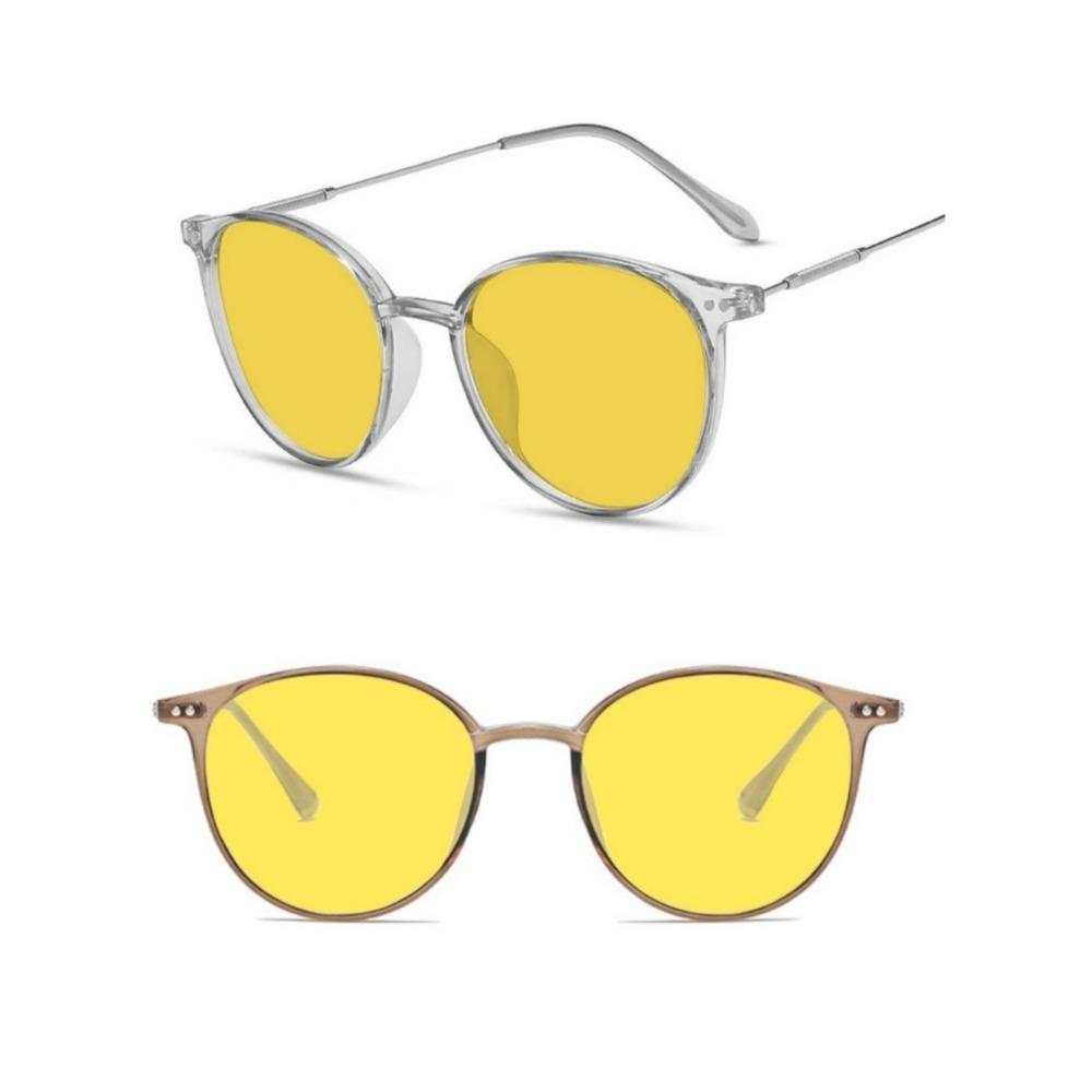 2PCS Ultra light and fashionable women's driving night vision goggles with color changing protective glasses