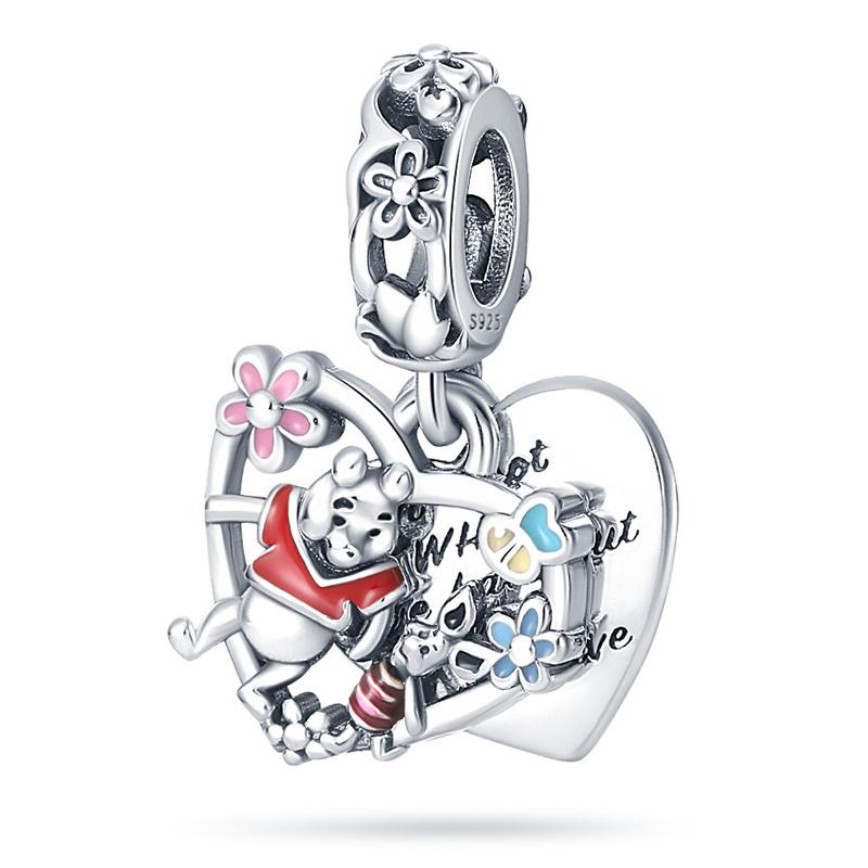 

Charm Bead Charms Bead copper Cute little bear and pig Dangle Compatible With Bangle Bracelets Necklaces Do It Yourself Jewellery
