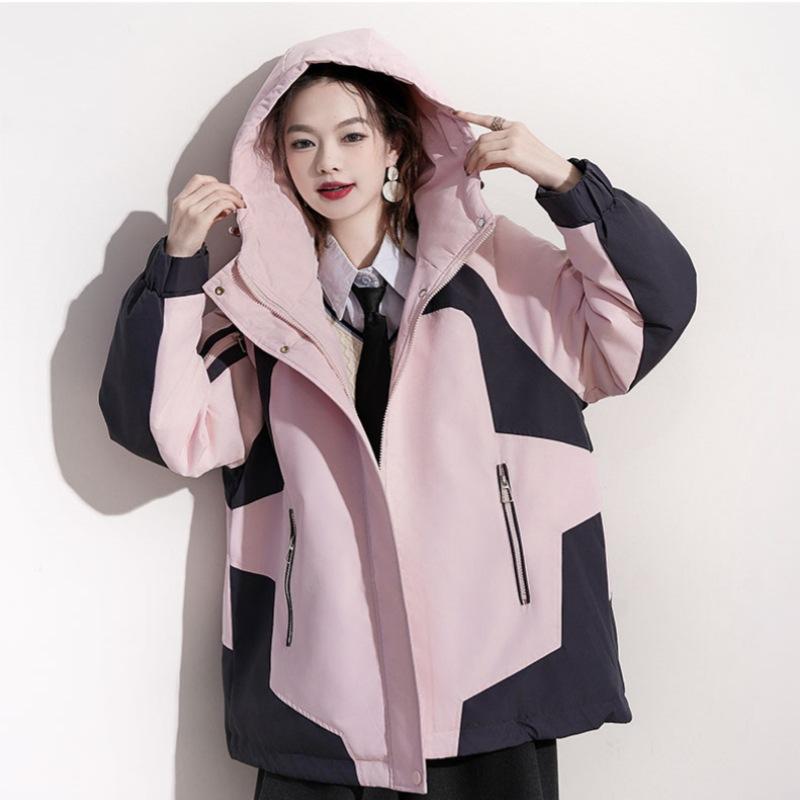 

New Style Women s Winter Short Workwear Outdoor Korean Style Loose Cotton Jacket Assault Jacket Cotton Jacket Thickened Jacket S