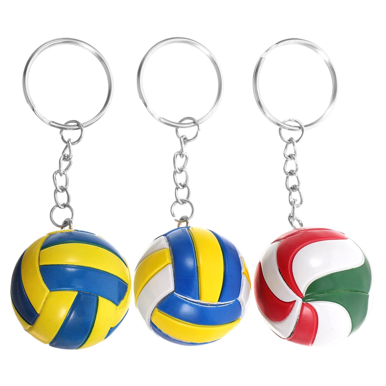 

[NOLITOY] 3 Pieces Volleyball Motif Keychain Portable Multifunctional Decorative Bag 10x3.8cm