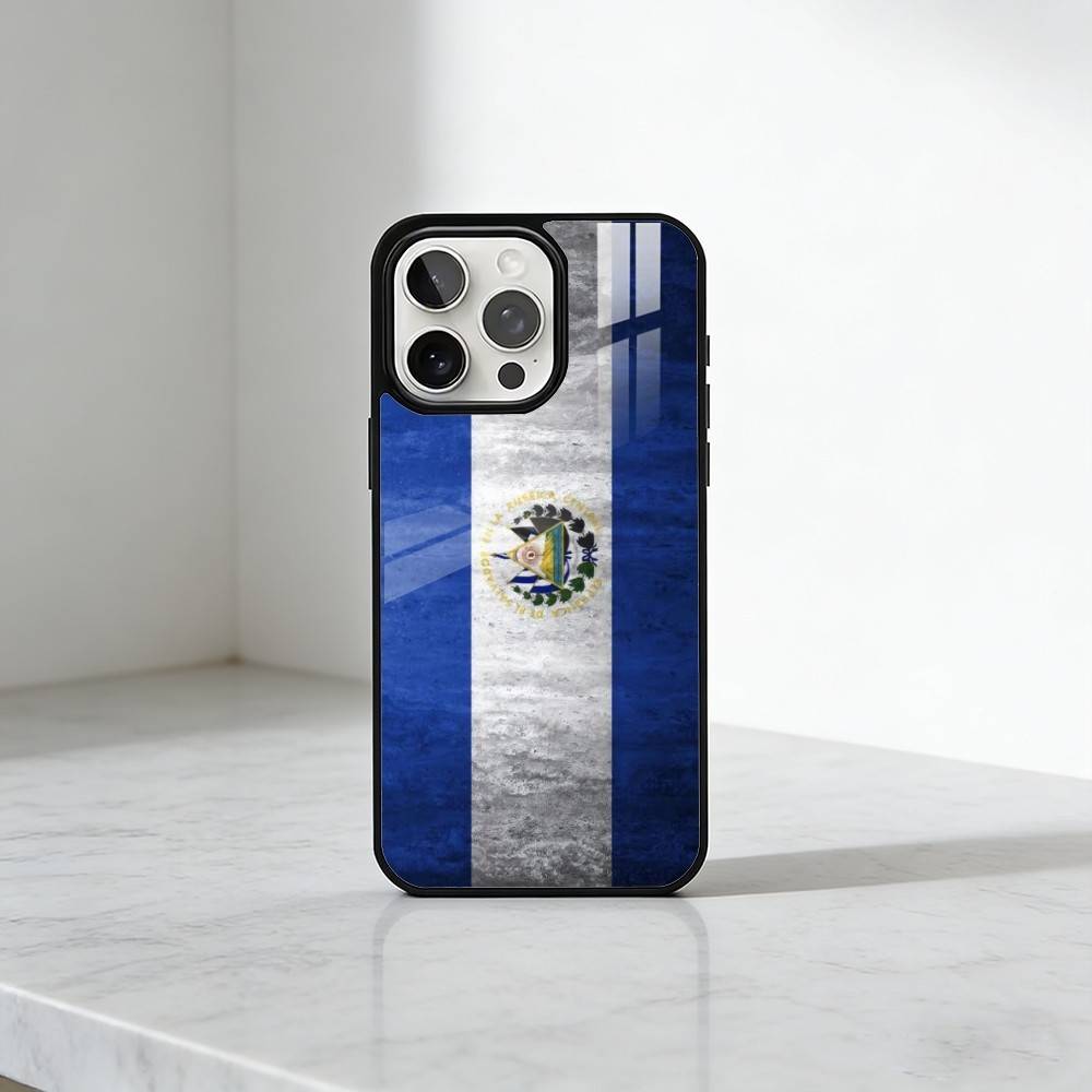 El S-Salvador Flag Phone Case For iPhone17,16,15,14,13 Plus,Pro Max Magnetic For Magsafe Wireless Charging