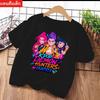 2025 Sommer Kpop Dämonenjäger T-Shirt Kinder Cartoon Anime Meme Druck Kleidung Rundhals Basic Jungen Oberteile Lässige Hemden Geschenk