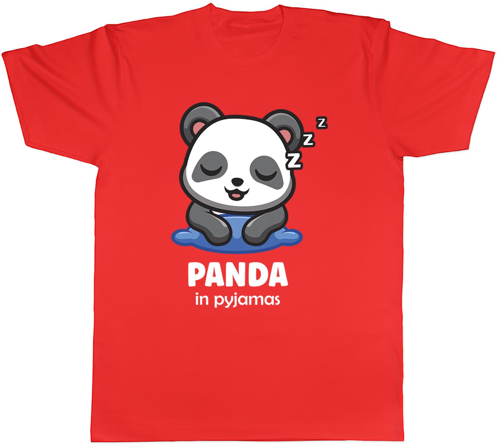Panda in Pyjamas Unisexs TShirt Funny Sleeping Lazy Tired Unisex Tee Gift S
