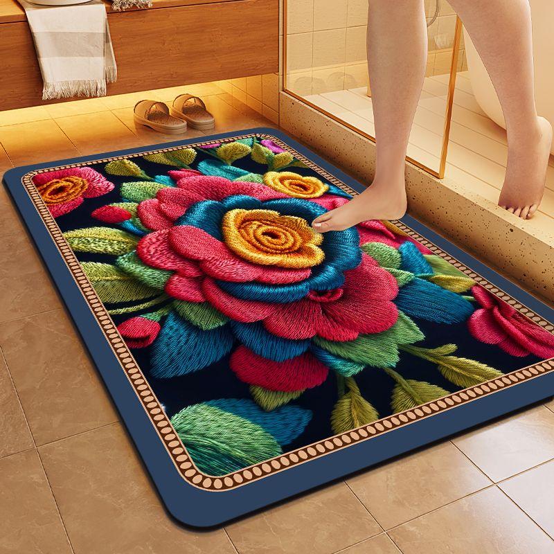 

Входной коврик Коврик для ванной комнаты, нескользящий, впитывающий, износостойкий напольный коврик, кухонный коврик 40cm * 60cm
