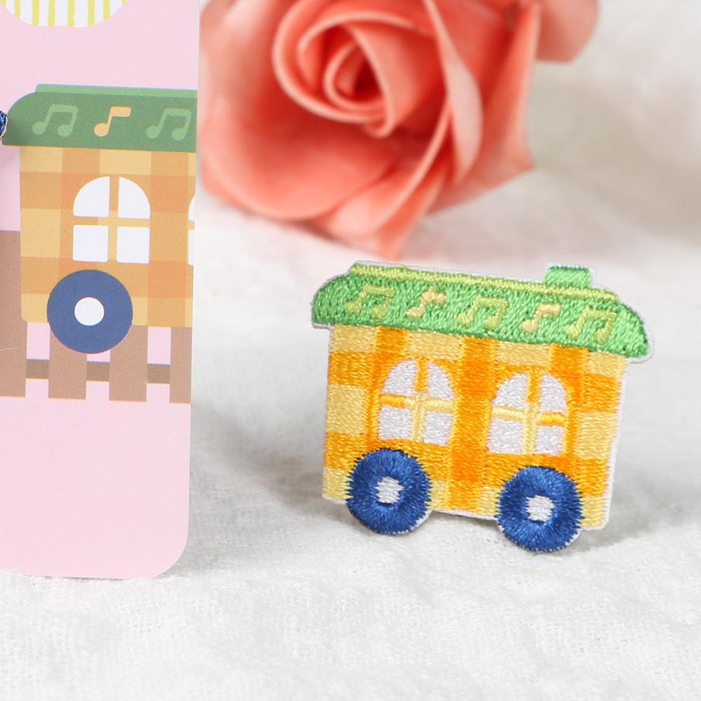 Three Love Little Train Cloth Sticker Clothes Pants Bag Decorative Sticker Self-Adhesive Seamless Hole Embroidery Patch Sticker