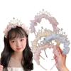 [WENJESO] Children's Princess Retro Crown Headband with Lace Pattern, Perfect for Birthday Photoshoots, Baby Hair Clip, Girl Hair Accessory - 4pcs