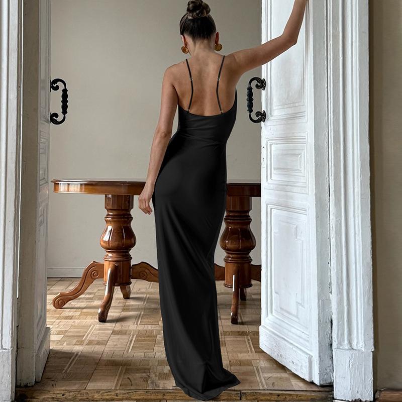 TikTok/ins Heiß verkaufende Damenbekleidung im Sommer Neues Produkt Modisches rückenfreies Temperament Elegantes hohles Halsband Trägerkleid für Damen