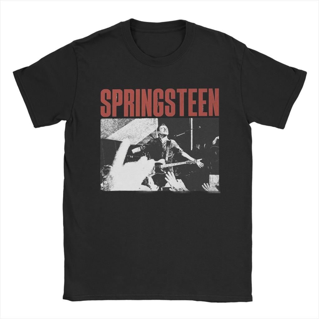 Bruces Springsteens  The E Street Band Tour T Shirts Pure Cotton Vintage T-Shirts Crewneck Tee Shirt Short Sleeve Tops Plus Size