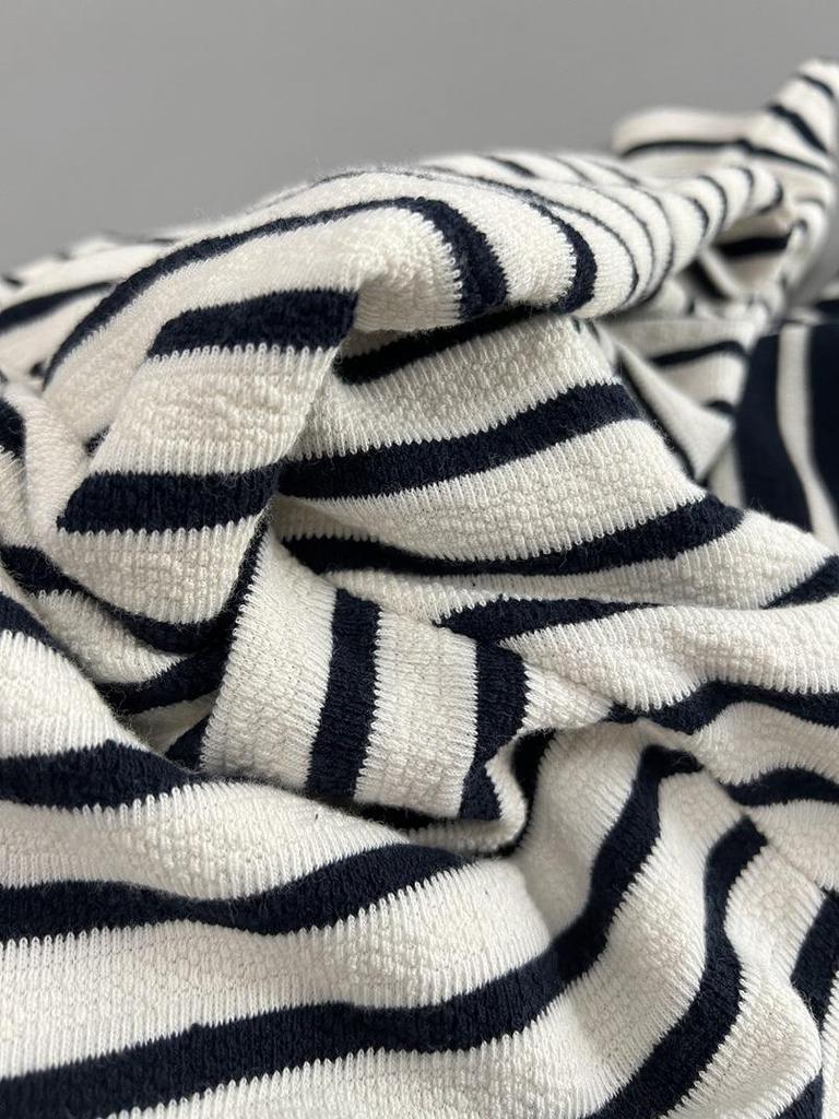 Women's Loose Korean-Style Striped Cotton Sweatshirt, 2024 Autumn Fashion