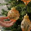 Hollow Xmas Bauble Sequin Plastic Ball Pendant Festive Tree Hanging Decor  Wreath Embellishment