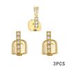 HIPHOP Gold Teeth Grills Set: 3-Piece Interdental DIY Kit & Hot-Selling Cross-Border Hip Hop Style.