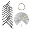 9 Guitar String Radius Gauges + 32 Guitar String Height Gauges + Keychain