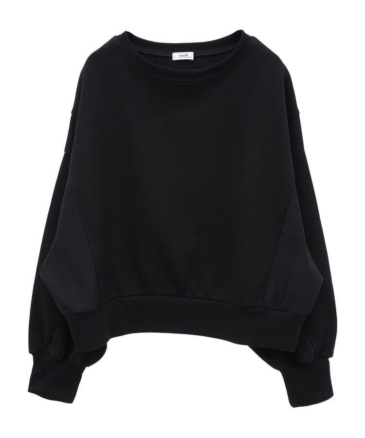 

Music Mixed Material Docking Black [Earth & Ecology] Sweatshirt, Sweatshirt, Women s, чорний