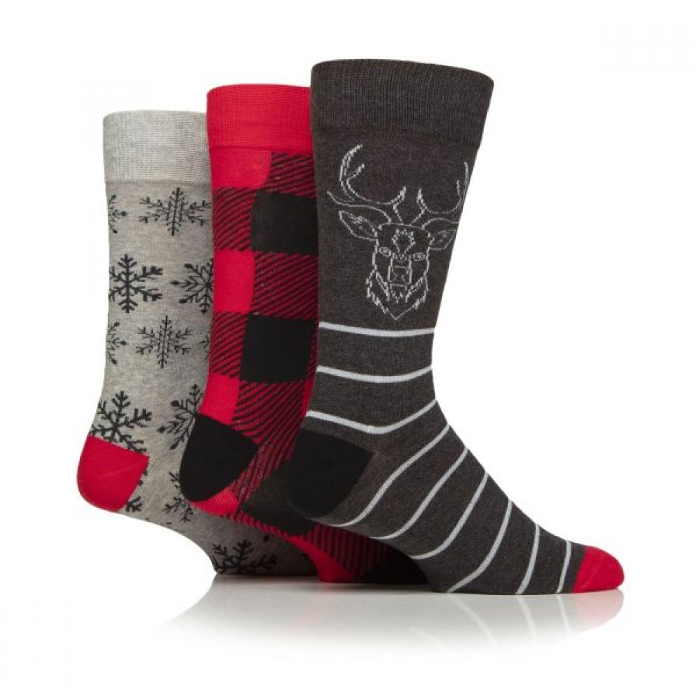 Sock Shop Men S Red Tartan Deer SockS Set Stag