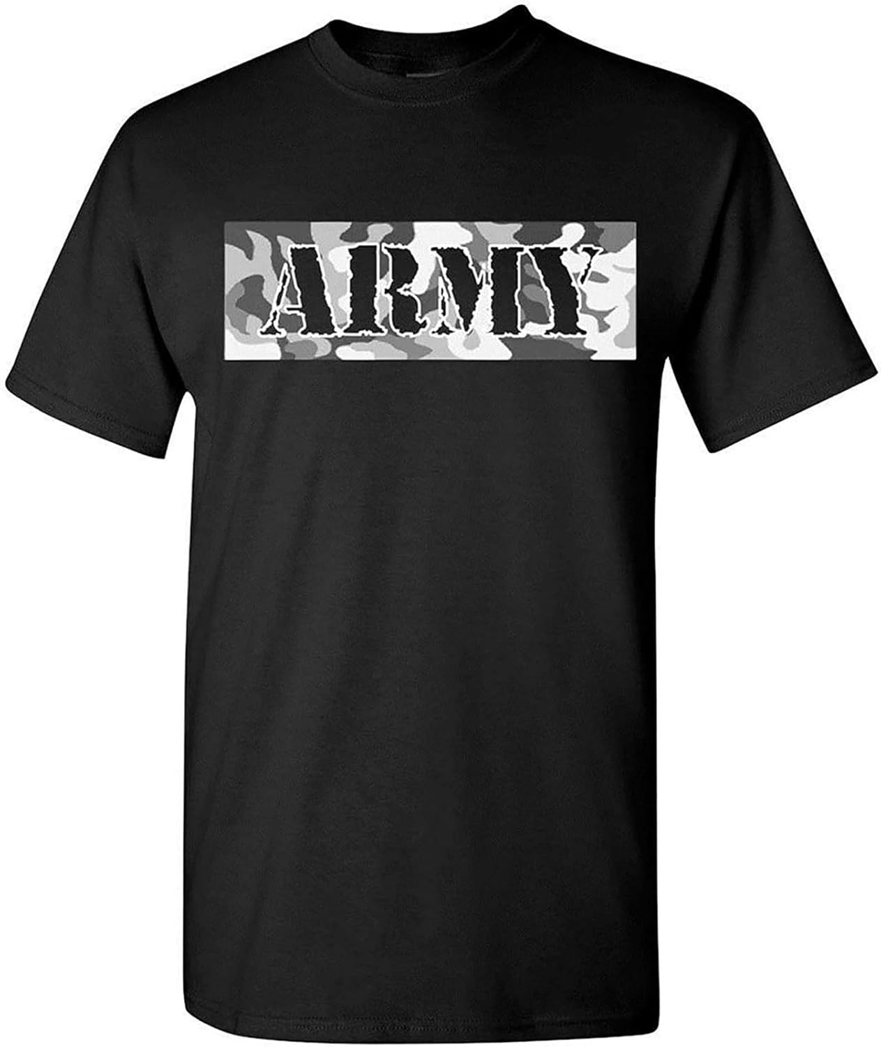 Army with Camouflage Backgroung United States Army Men s Tee Mens Women T Shirt 100 Cotton Black 3XL чёрный