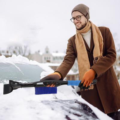 Car Snow Brush Detachable Snow Frost Ice Removal Tool Remover Multifunctional Brush For Parking Trucks Morning Driveway Winter