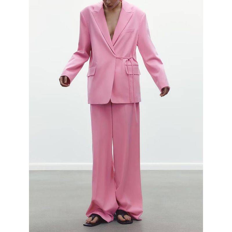 Za2025 Spring New Women Clothes Long Sleeve Blazers 5247739 High Waist Casual Trousers 3152412