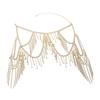 Stylish Layered Rhinestones Body Chain Premium Alloy Construction Versatile Styling for Concerts and Event