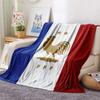 France National Football Team Flannel Blanket, High Quality Comfortable for All Seasons, Home Decor, Warmth and Comfort