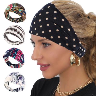 Elastisches Stirnband Bedrucktes Kopftuch Outdoor-Sport Stirnband Laufen Yoga Stirnband Damen Haarbänder
