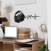 Black Headphone Sonic Cable Bedroom Living Room Study Home Background Beautification Wall Sticker