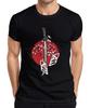 Katana Samurai Kitsune Mask Sakura Cherry Blossoms Japan Sun Men's T-Shirt