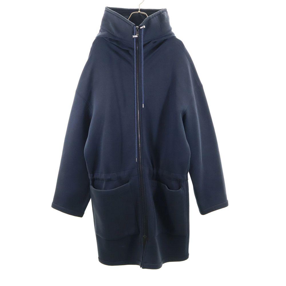 MSGM made in Italy coat 44 Navy Fleece lining Hood Men's Used