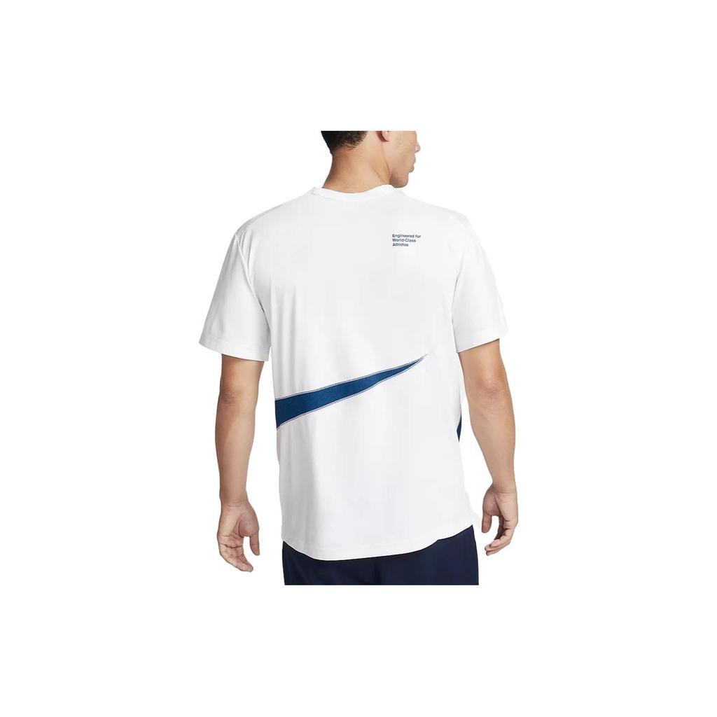 Nike T Shirts Men's White Crew Neck Moderate Straight Fit FB8580-121